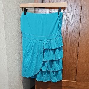 Venus Elegant Blue Ruffle Shirt